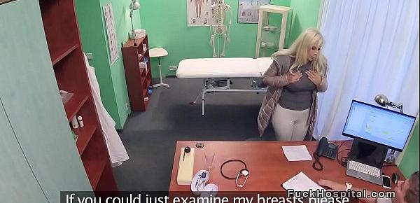  Big boobs Italian blonde bangs in hospital